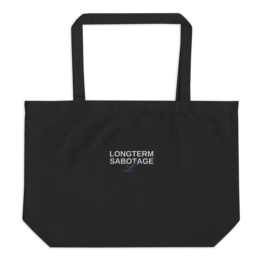 LONGTERM SABOTAGE Large Tote, Black, front