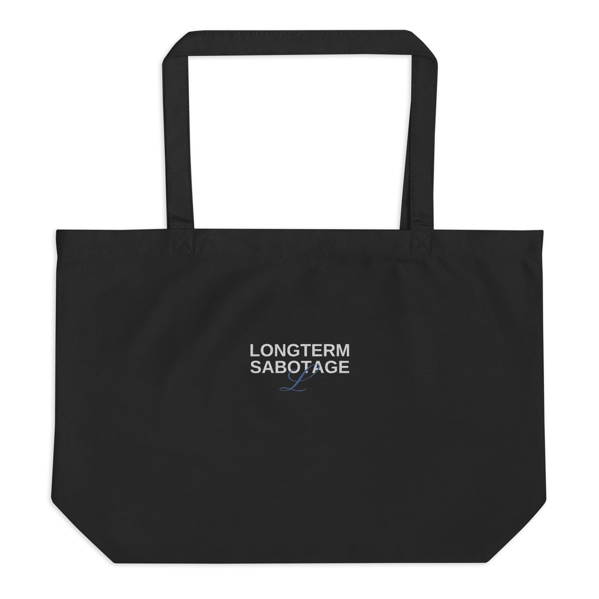 LONGTERM SABOTAGE Large Tote, Black, front